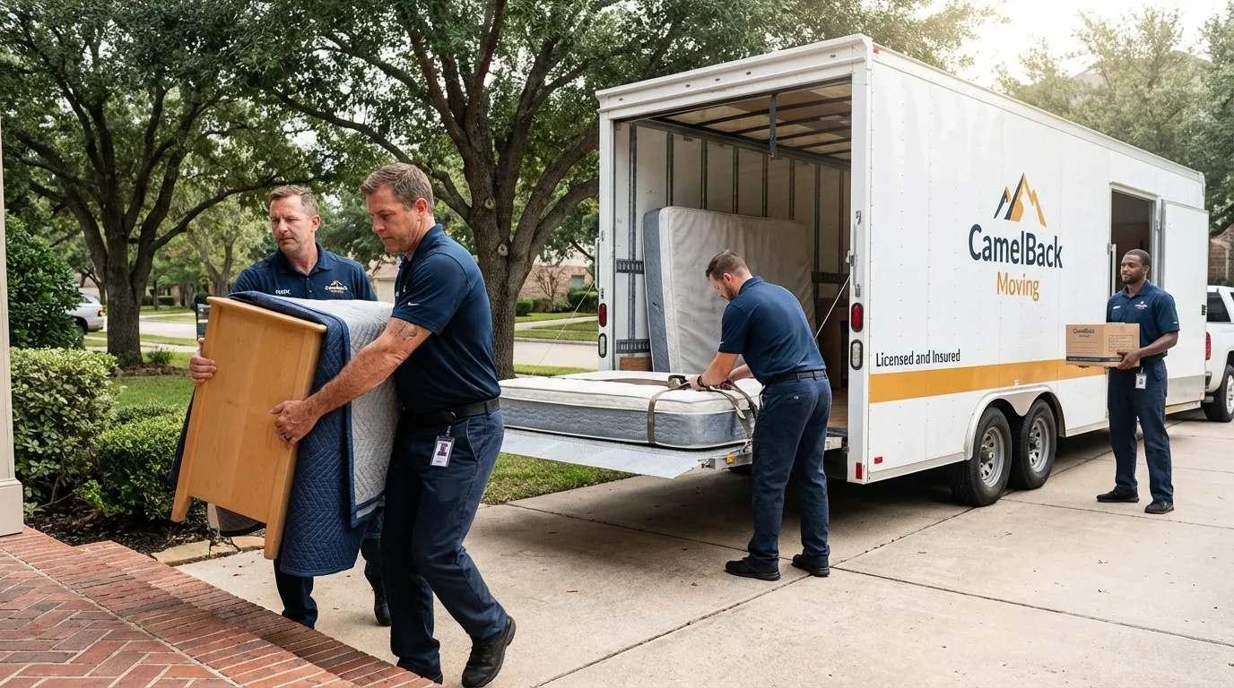Crew loading residential truck for cross-state move from Gibbsboro, NJ